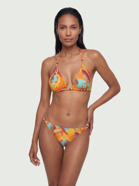 KAREN MILLEN Reversible Photographic Floral Bikini Top With Bead Detail