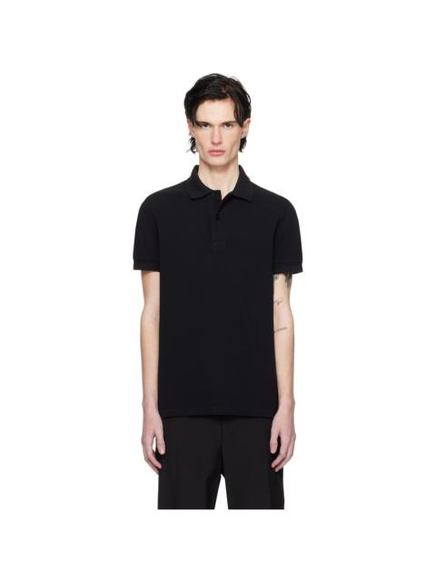 TOM FORD Black Tennis Piquet Polo