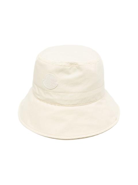 logo-patch cotton bucket hat
