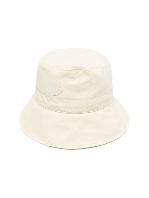 Moncler logo-patch cotton bucket hat