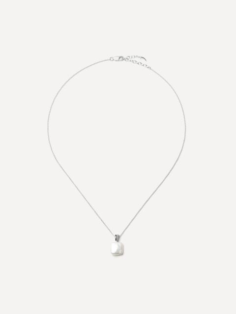 MISSOMA Sterling Silver Square Pearl Baya Pendant Necklace