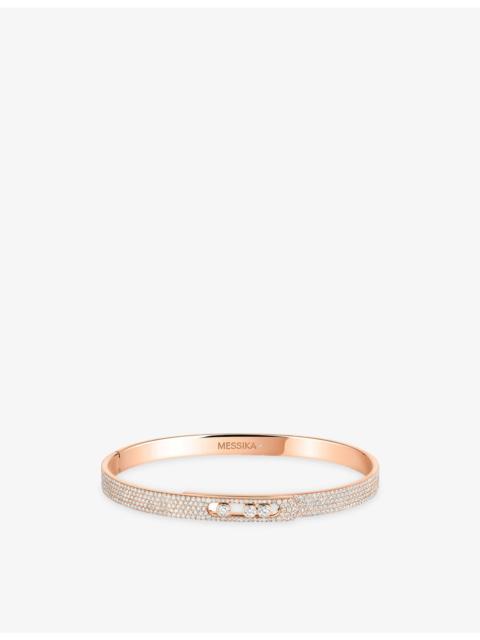 MESSIKA Move Noa Small Pave 18ct Gold And 1.45ct Diamond Bangle Bracelet