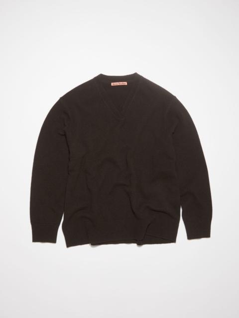 Wool cashmere jumper - Dark brown