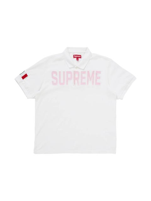 Supreme Supreme Twill Appliqué Polo Navy - FW25KN67 NAVY | REVERSIBLE