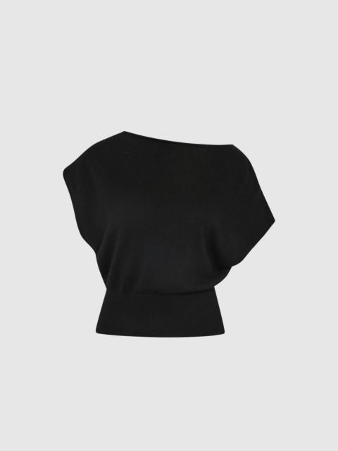 ST. AGNI Cashmere Asymm Top - Black