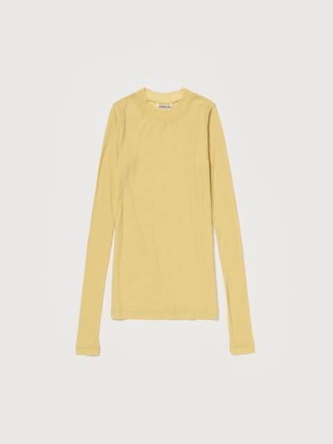 AURALEE SUPER HIGH GAUGE SHEER RIB L/S TEE