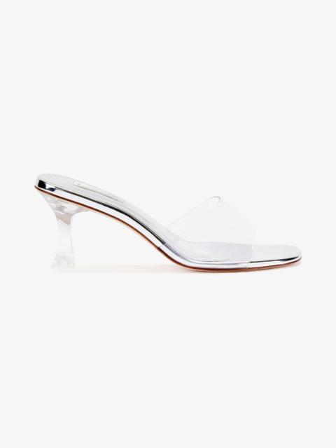 Vivi Lucite Hi Mule In Silver Specchio