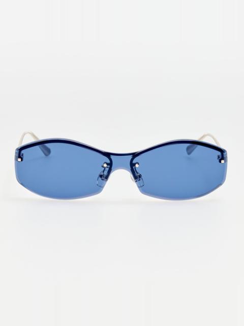 LINDA FARROW Miami Sunglasses in Silver