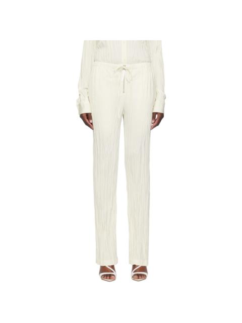 Helmut Lang Off-White Crushed Lounge Pants