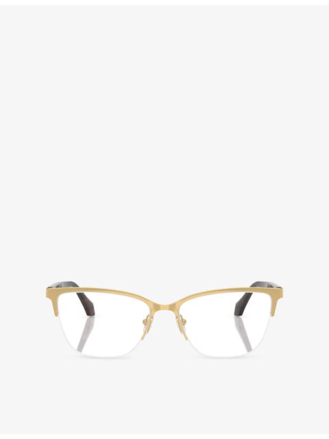 VERSACE VE1304 Square-Frame Metal Optical Glasses