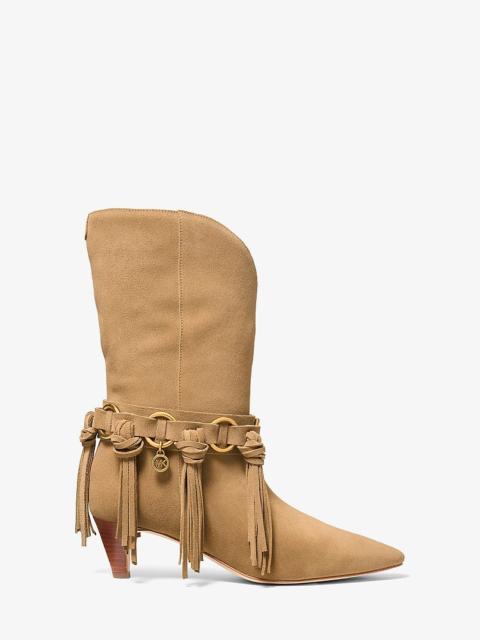 MICHAEL KORS Daniela Fringe Suede Boot