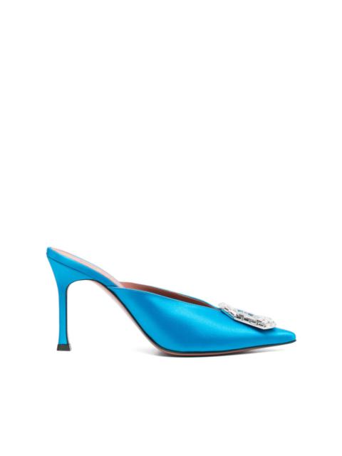Amina Muaddi 90mm Camelia mules