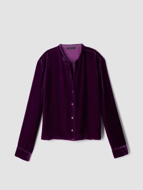 EILEEN FISHER Velvet Band Collar Shirt