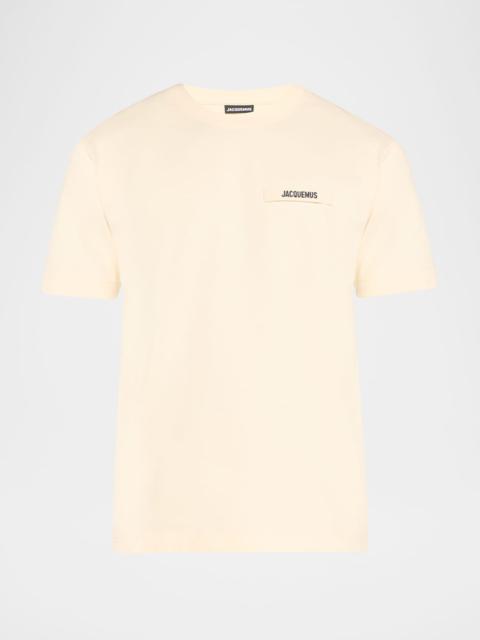 JACQUEMUS Men's Logo Ribbon Short-Sleeve T-Shirt