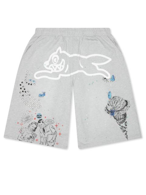 ICECREAM MILK SHAKE TERRY SHORTS - HEATHER GREY