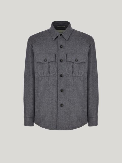 Canali GRAY PURE WOOL SHIRT JACKET - IMPECCABILE