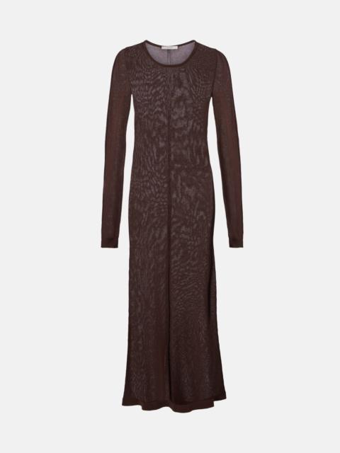 Lemaire Semi-sheer crêpe maxi dress