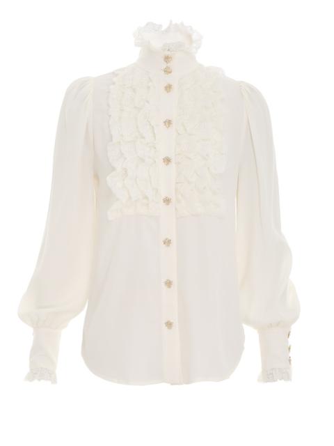 Zimmermann KALEIDOSCOPE LACE YOKE SHIRT | REVERSIBLE