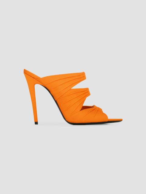 SAINT LAURENT Women's Emilie Mules in Satin Crepe - Cadice Orange