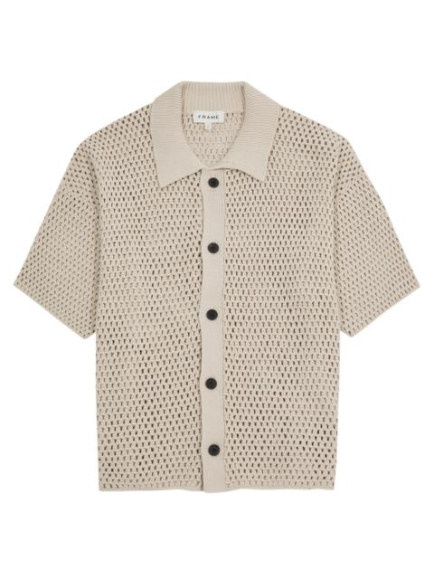 FRAME Open-knit cotton shirt