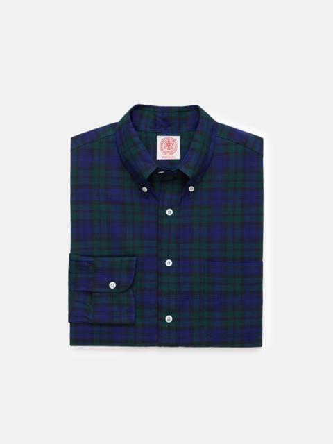 J. PRESS MADE-IN-USA BLACKWATCH TARTAN FLANNEL SPORT SHIRT - CLASSIC FIT