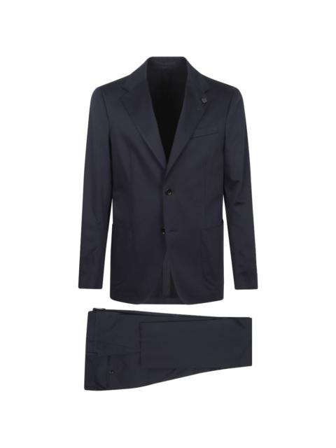 LARDINI flower-pin single-breasted suit