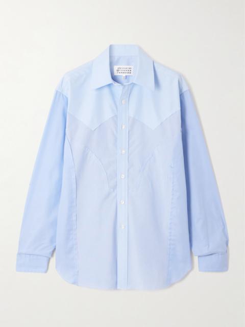 Maison Margiela Paneled Cotton-poplin Shirt