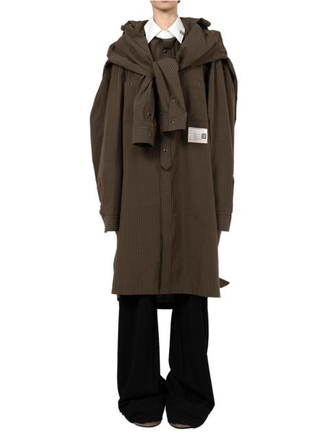 Maison MIHARAYASUHIRO Sleeve Layered Check Shirt Dress