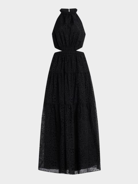 RAMY BROOK Claudia Embroidered Cutout Maxi Dress