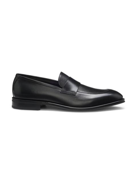 BOSS LEATHER LOAFERS WITH PLAIN PENNY TRIM