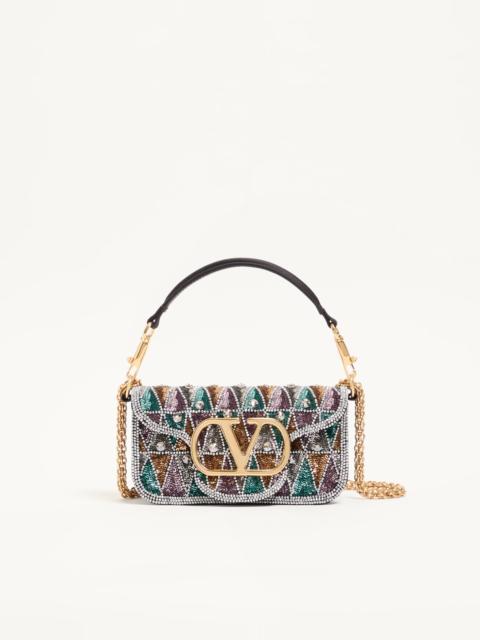 Valentino VALENTINO GARAVANI LOCÒ SMALL EMBROIDERED SHOULDER BAG