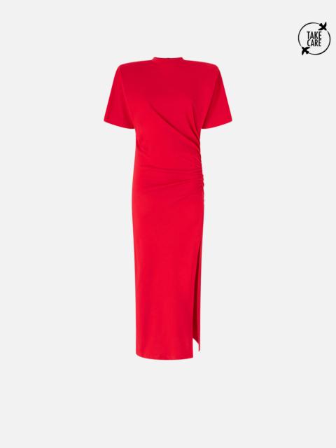 PINKO LONG T-SHIRT DRESS WITH PADDED SHOULDERS