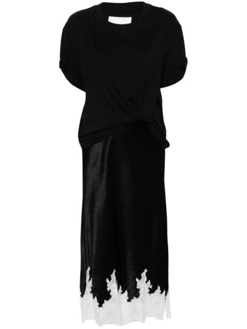 Draped T-Shirt Slip Combo Dress