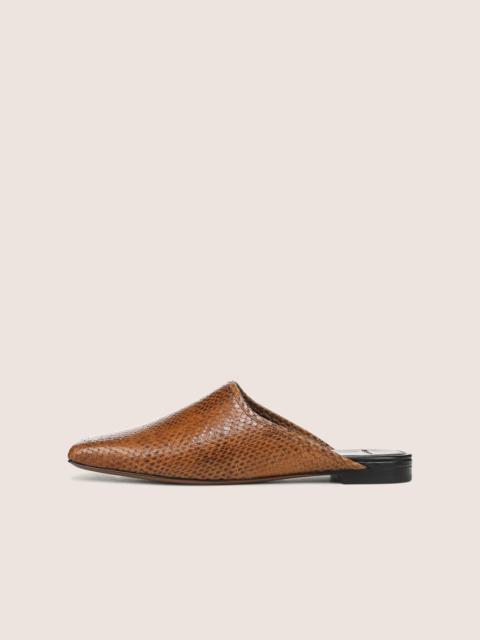 Vince Dakota Snakeskin-Embossed Leather Mule