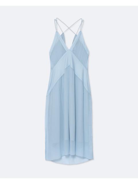 ALLSAINTS FAWN VISCOSE MIDI SLIP DRESS