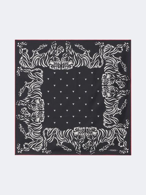 FENDI Printed silk scarf