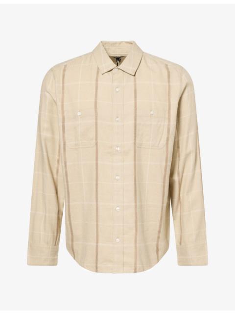 PAIGE Everett Checked Cotton-Blend Shirt