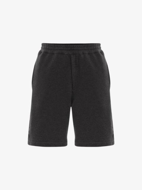 Selvedge Logo Tape Detail Shorts in Charcoal
