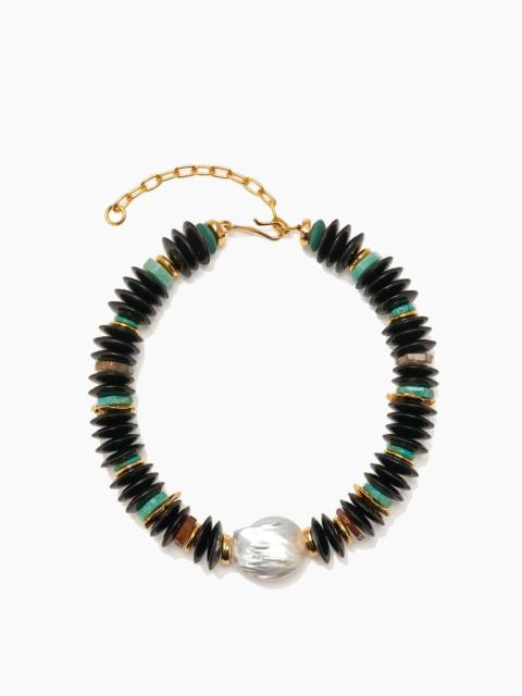 LIZZIE FORTUNATO Milano Pearl Necklace in Horn Multi