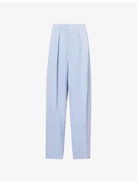 Victoria Beckham Pleated Tailored Woven Trousers