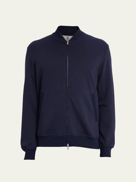 Brunello Cucinelli Men's Cotton Full-Zip Cardigan Sweatshirt