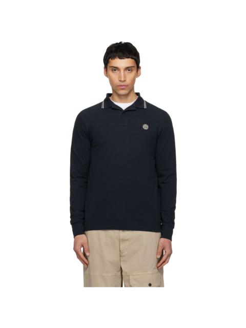 Stone Island Navy 2200012 Organic Cotton Piqué Polo