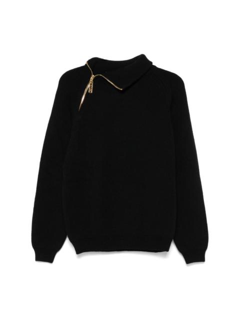 Moschino asymmetric-neck sweater