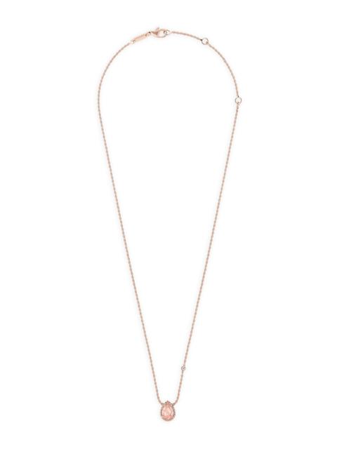 Boucheron Serpent Boheme 여분 작은 18ct 장미 금, 0.03ct 화려한 컷 다이아몬드와 0.77ct 핑크 석영 페다