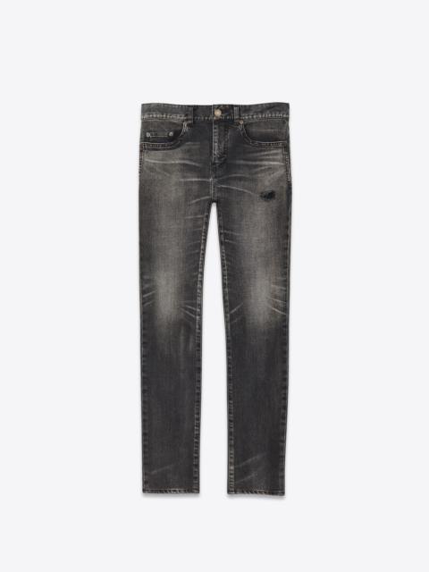 SAINT LAURENT skinny-fit jeans in tokyo black stretch denim