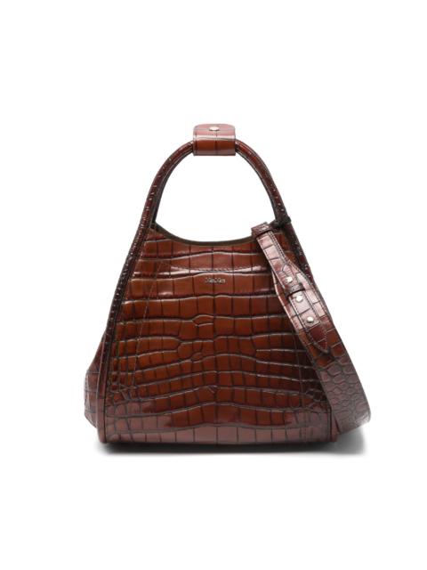 Max Mara embossed-croc tote bag