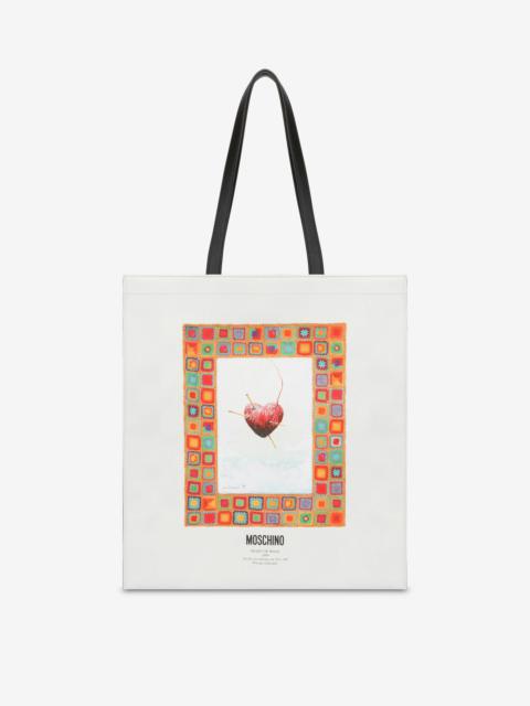 NAPPA LEATHER SHOPPER WITH PRINT