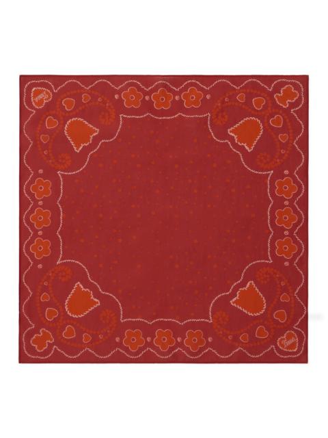 TOUS Square red Scarf TOUS Motifs Paisley