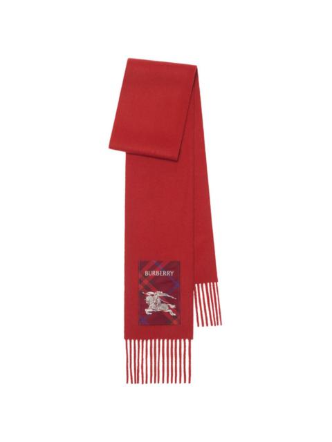 Burberry check-label cashmere scarf