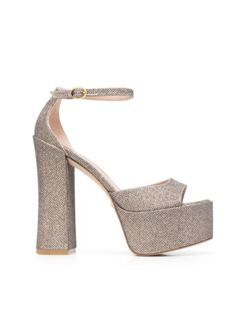 Stuart Weitzman 155mm glittered platform sandals